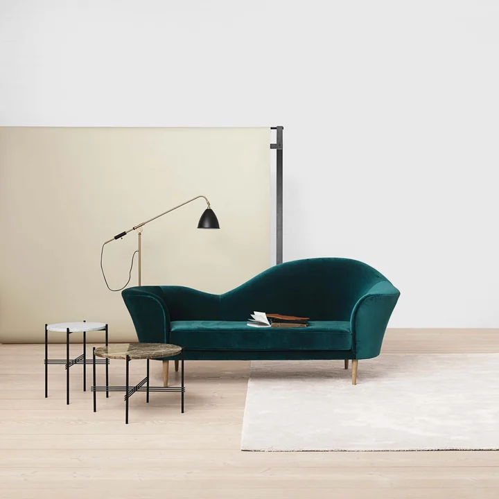Gubi - TS Couchtisch Ø 40 cm, poliert / Marmor grau