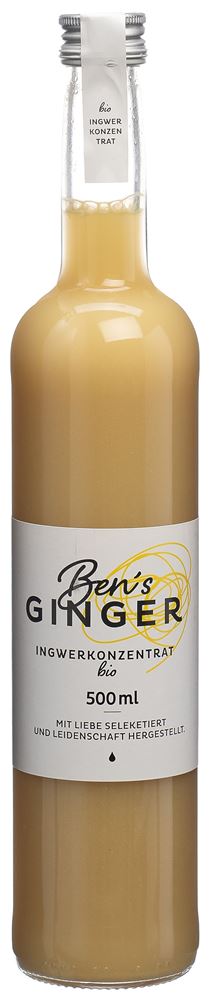 BEN'S GINGER Ingwerkonzentrat<br>500 ml, Flasche, Konzentrat, Bio