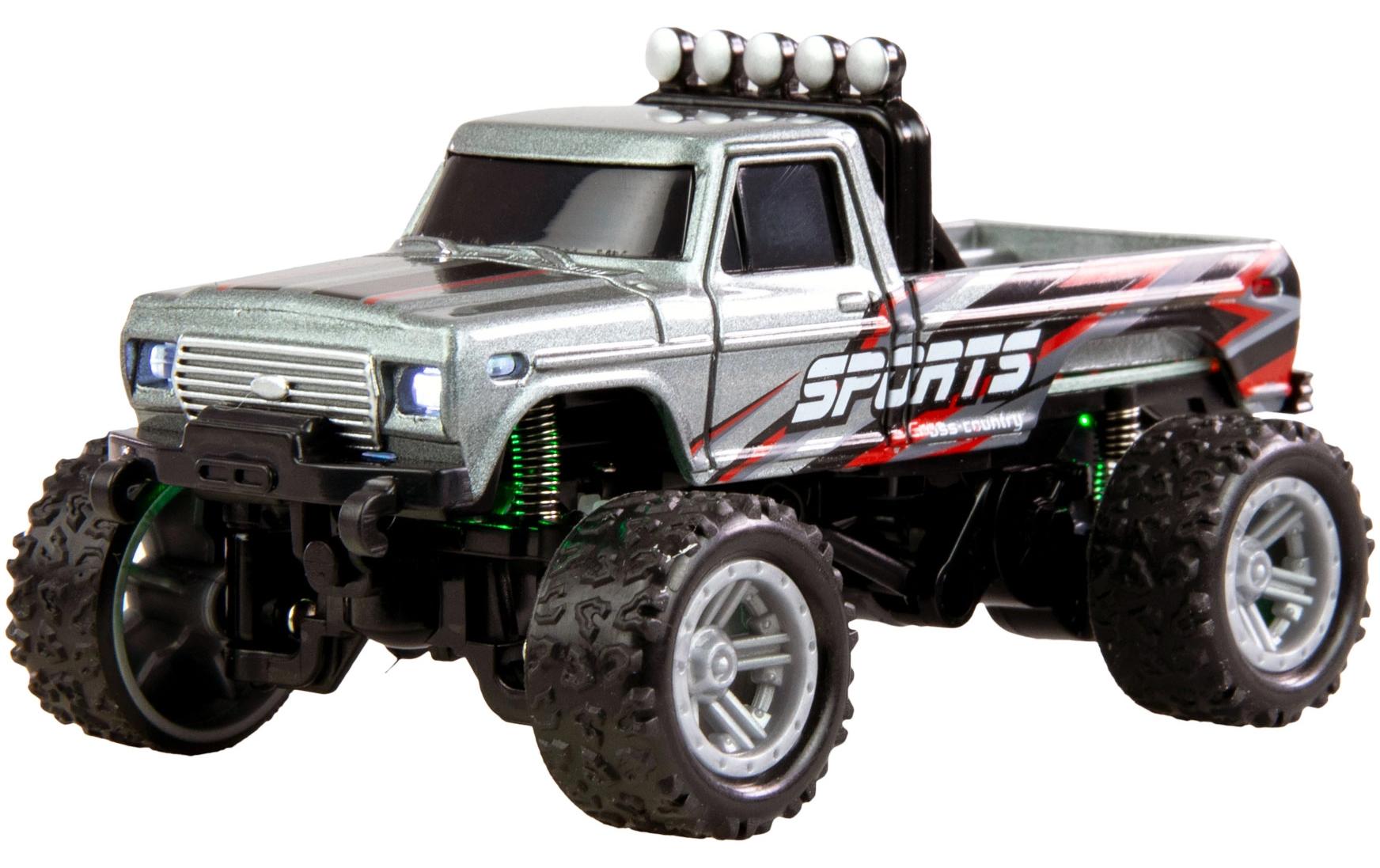 Monster Truck Die Cast 1:64 RTR, GrauFerngesteuerte Monster Truck im Massstab 1:64
