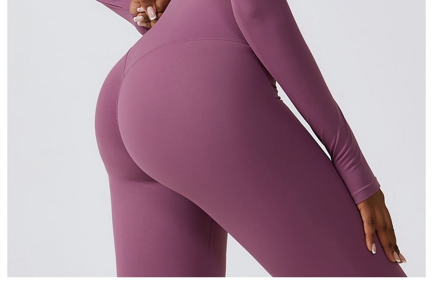 Skinniano - Sportjas met ronde hals en effen kleur