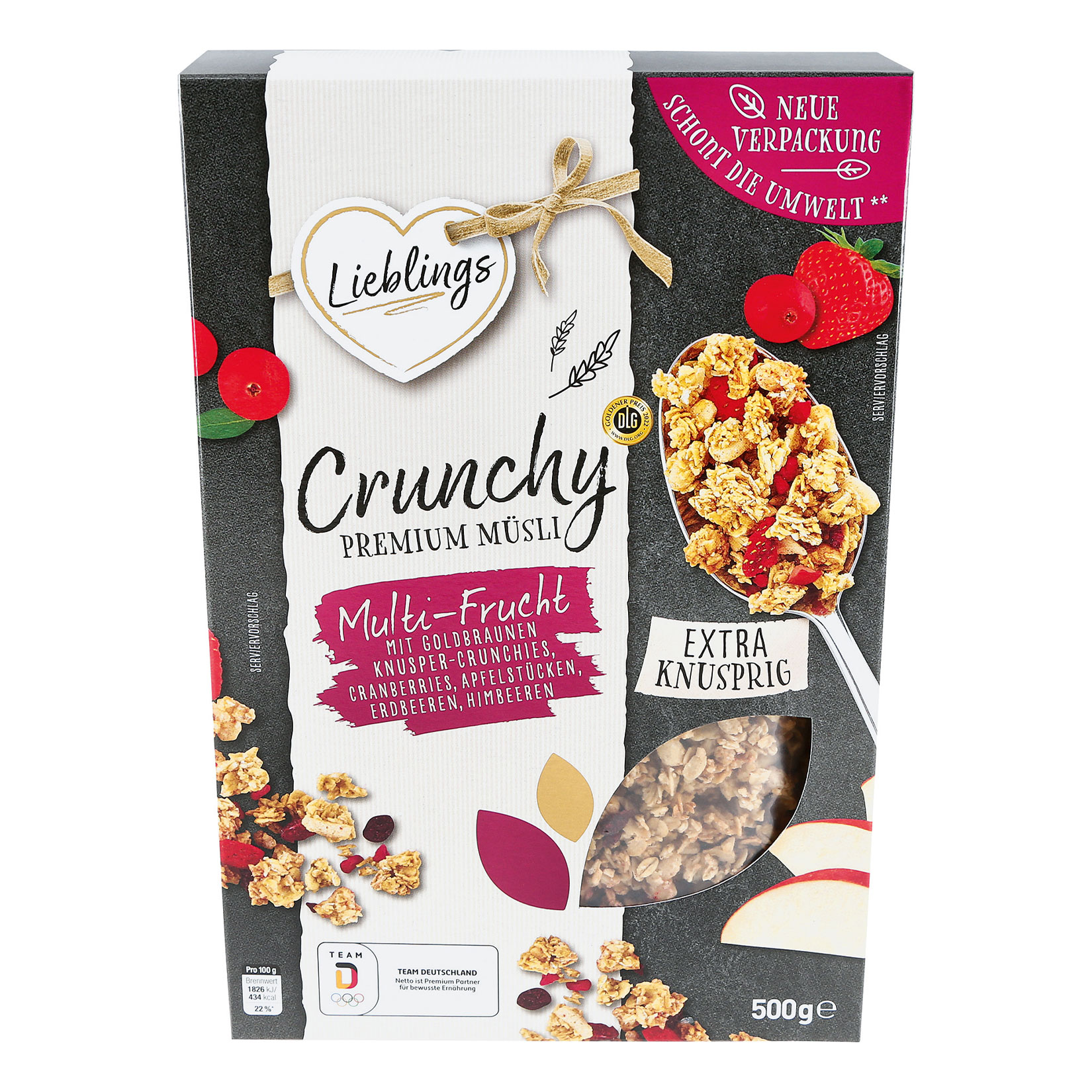 Lieblings Knusper Müsli Multifrucht 500 g, 7er Pack
