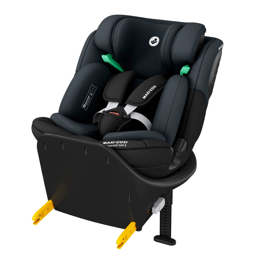 Emerald 360 S 0 - 12 Y  40 - 150 cm  0 - 36 kg    Wächst mit deinem Kind mit |    FlexiSpin-Drehung um 360° |    Bequeme Liegepositionen |    G-CELL Seitenaufprallschutz |