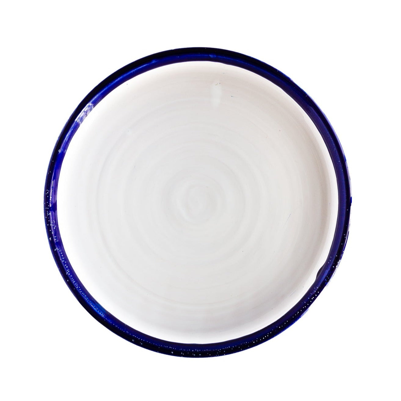 Val Pottery  Ana middagstallerken, hvid/blå - Ø27 cm.