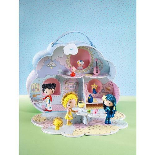 Djeco tinyly draagbaar poppenhuis - sunny & mia