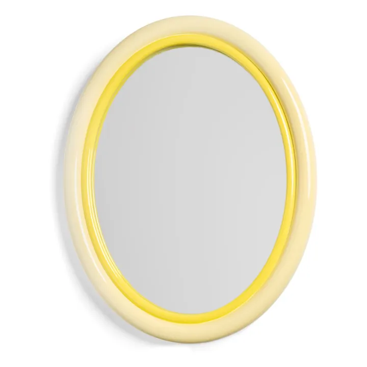 &Klevering Miroir ovale Sleek | Jaune