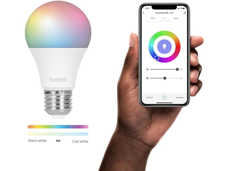 hombli Leuchtmittel Smart Bulb, E27, 9W, RGB   CCT, 1 1 Pac Intelligentes Leuchtmittel
