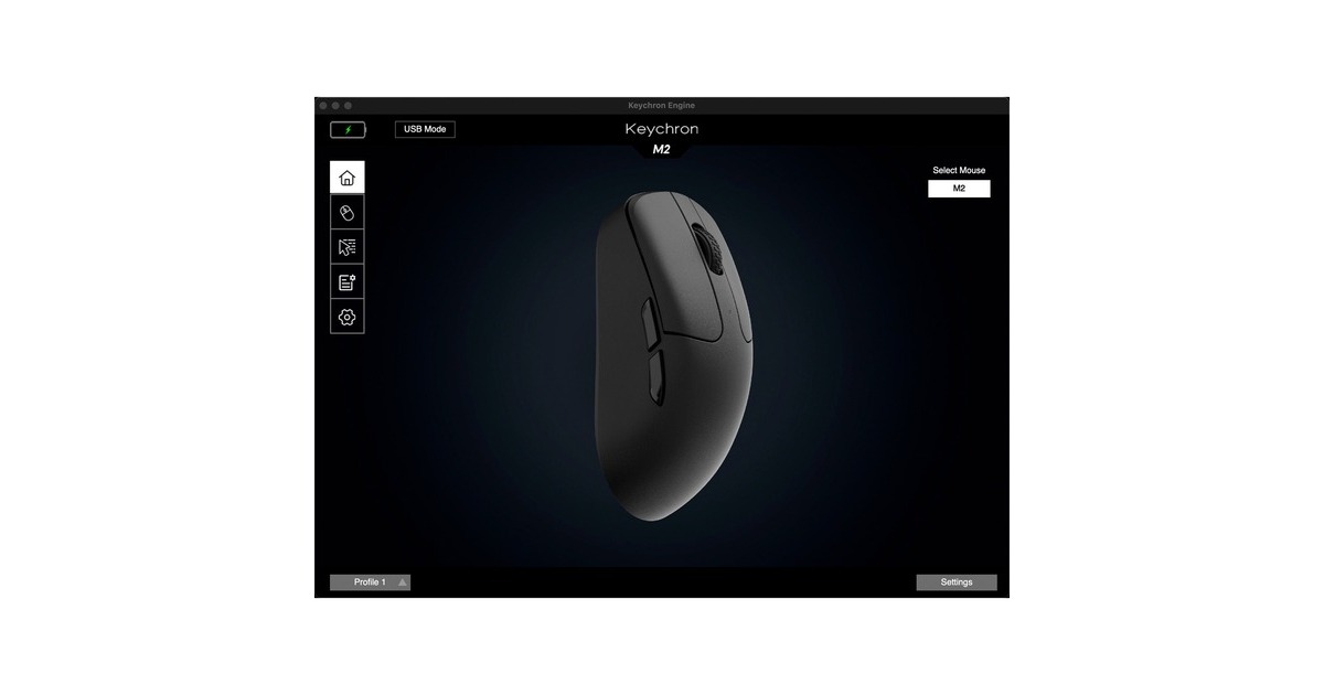 KeychronM2 Wireless gaming muis  (Zwart)