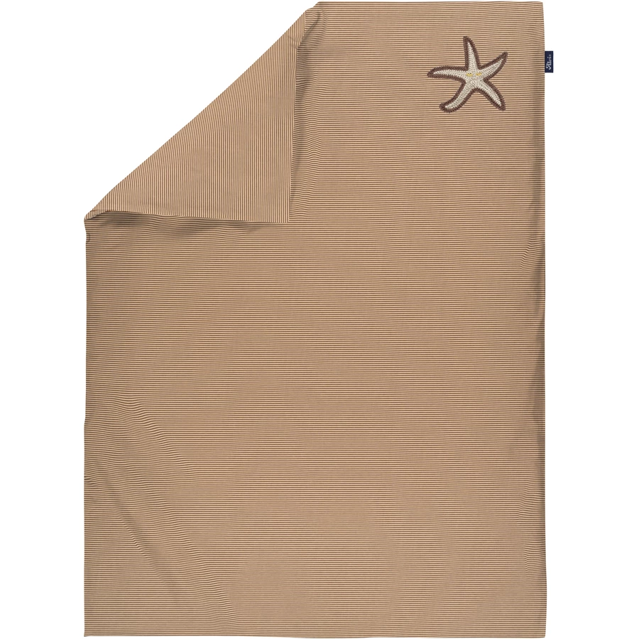 Alvi® Bettwäsche Starfish taupeweiß 100 x 135 cm