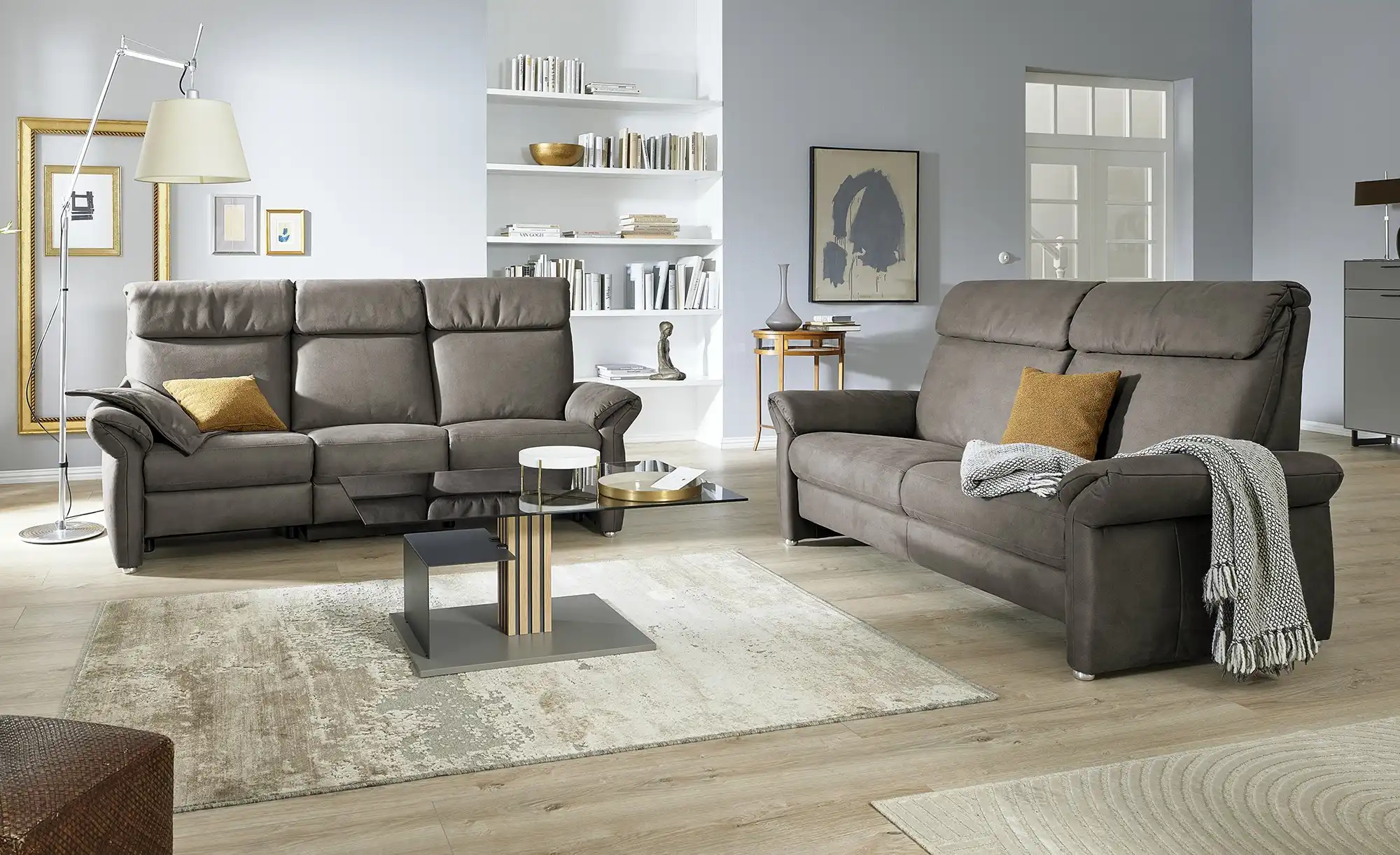 Wohnwert Trapezsofa mit USB Anschluss Melina