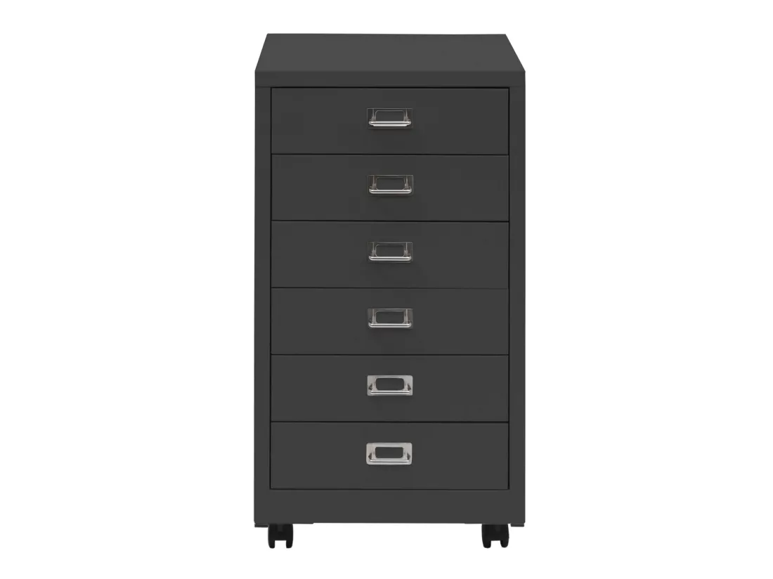 Caisson à roulettes MCW-L49, gris foncé