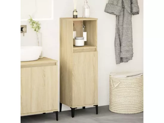 Armoire salle de bain chêne sonoma 30x30x100 cm