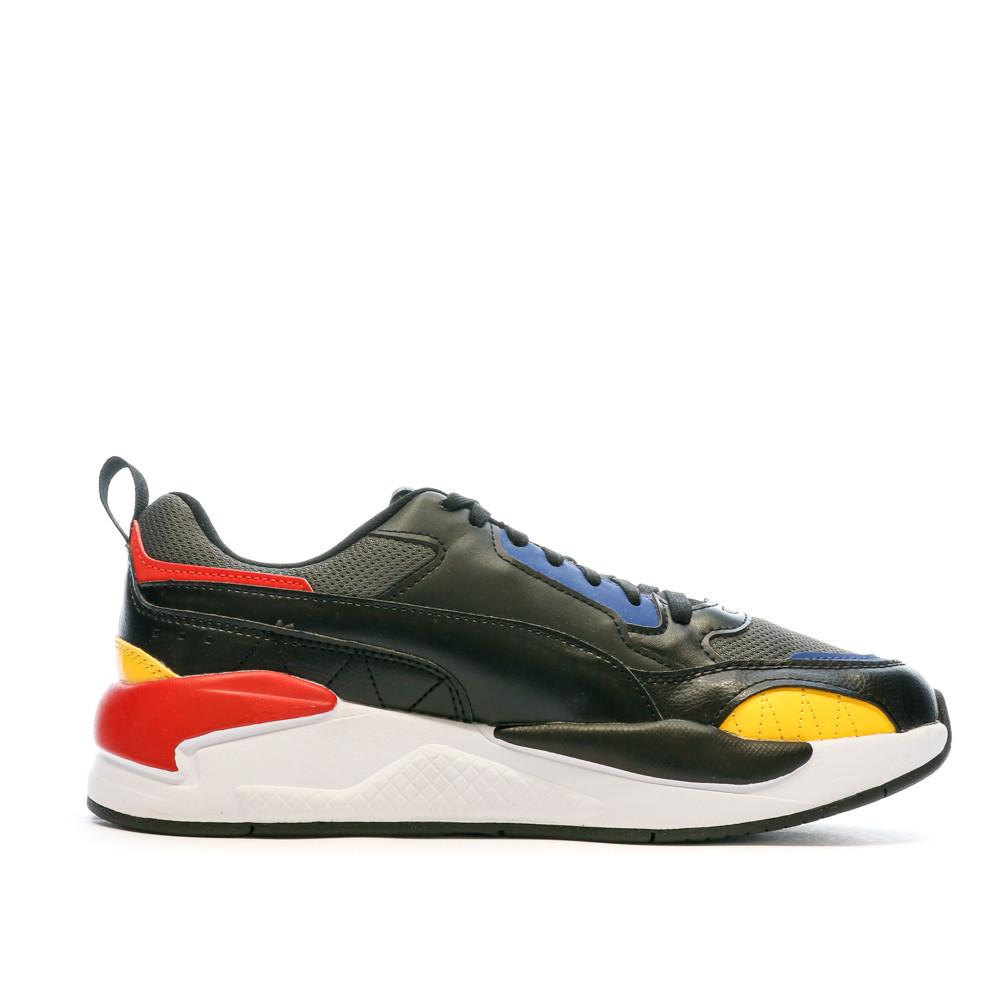 Puma Baskets Blanche/Noir/Jaune Homme Puma X-ray 2 Square