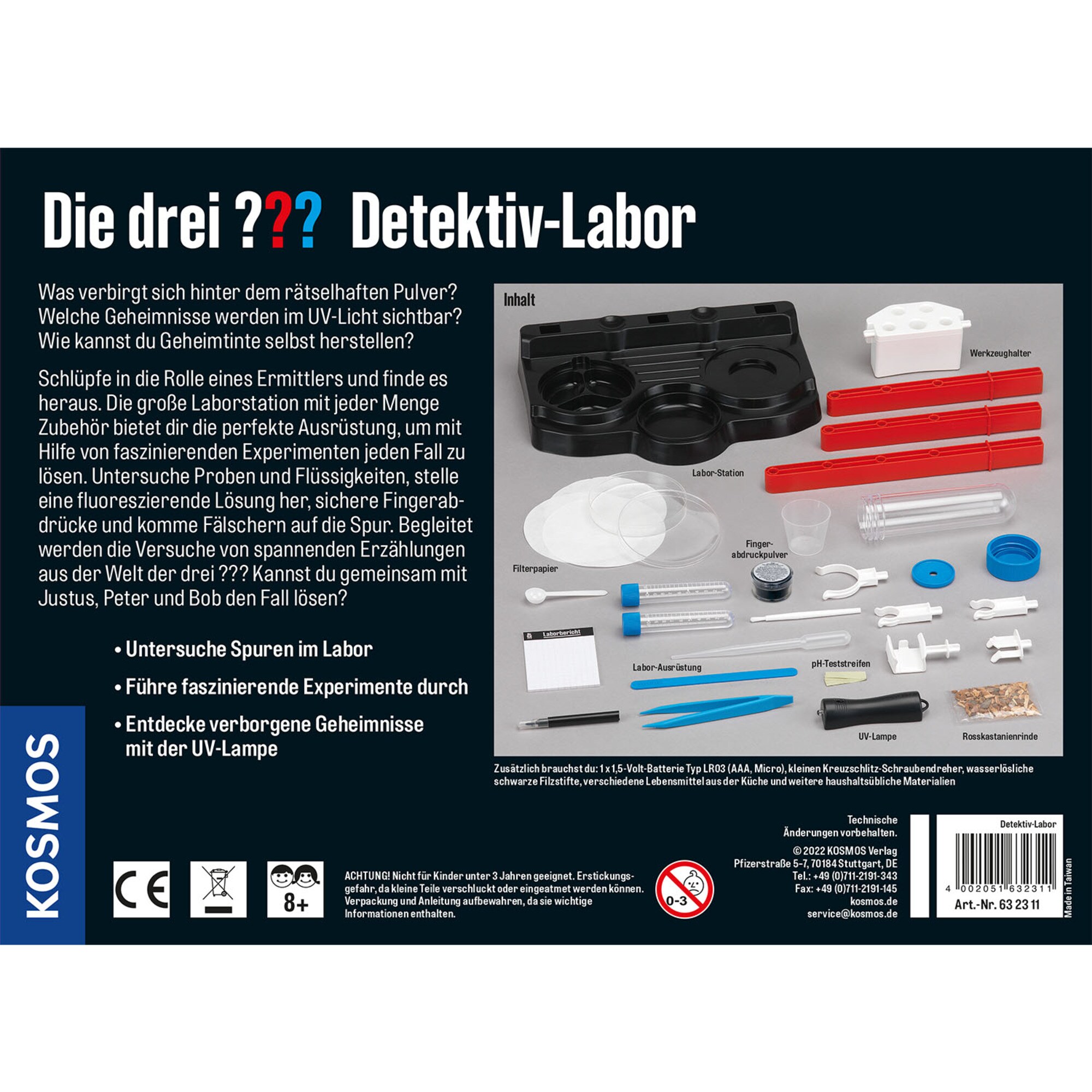 Kosmos Detektiv-Sets Die drei ??? Detektiv-Labor
