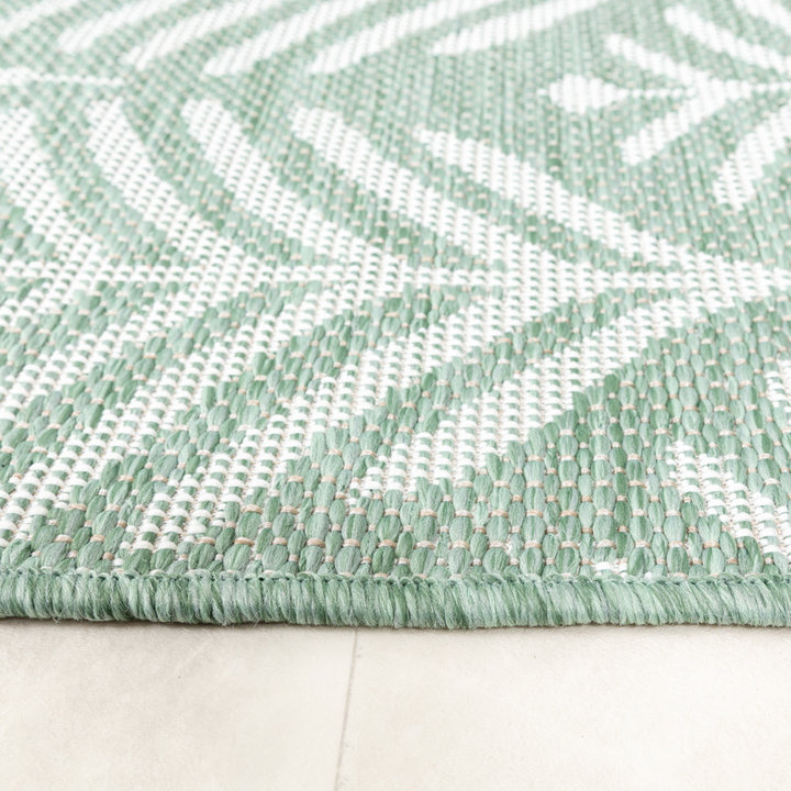 Rond buitenkleed - Summer Leaves Groen | Botanisch