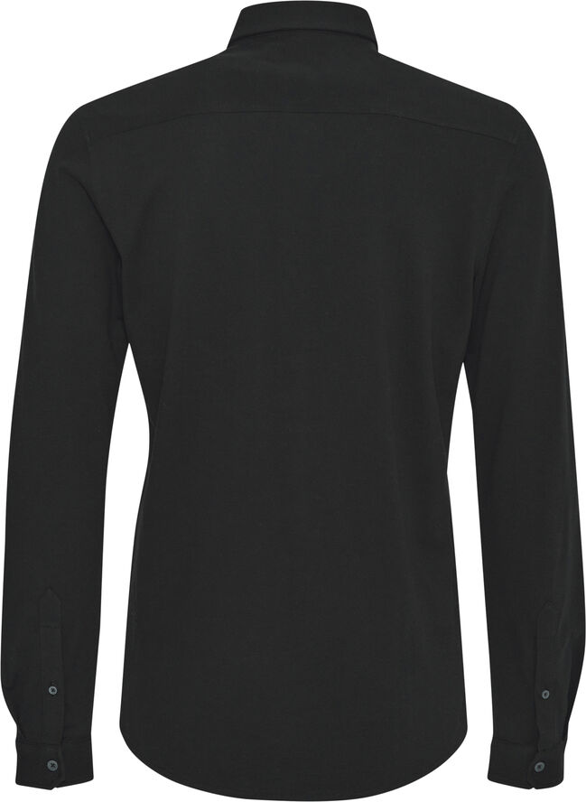 Casual Friday CFARTHUR LS BU jersey piquet shirt Black beauty