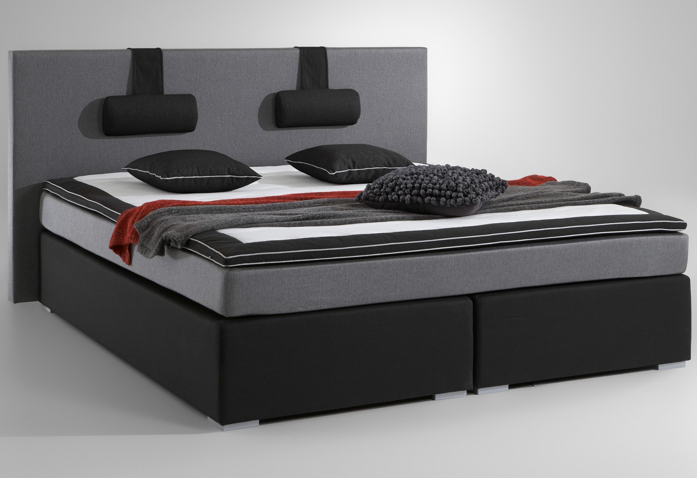 ATLANTIC home collection Boxspringbett »Rick« mit Bonnell-Federkernmatratze, inkl. Topper