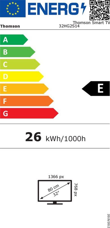 Thomson - 32HG2S14 - HD-Ready Smart TV - Zwart - LED