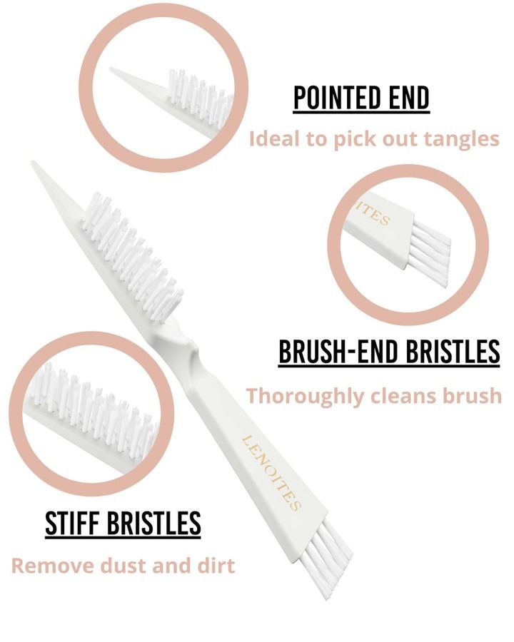 Lenoites Hair Brush Wild Boar White