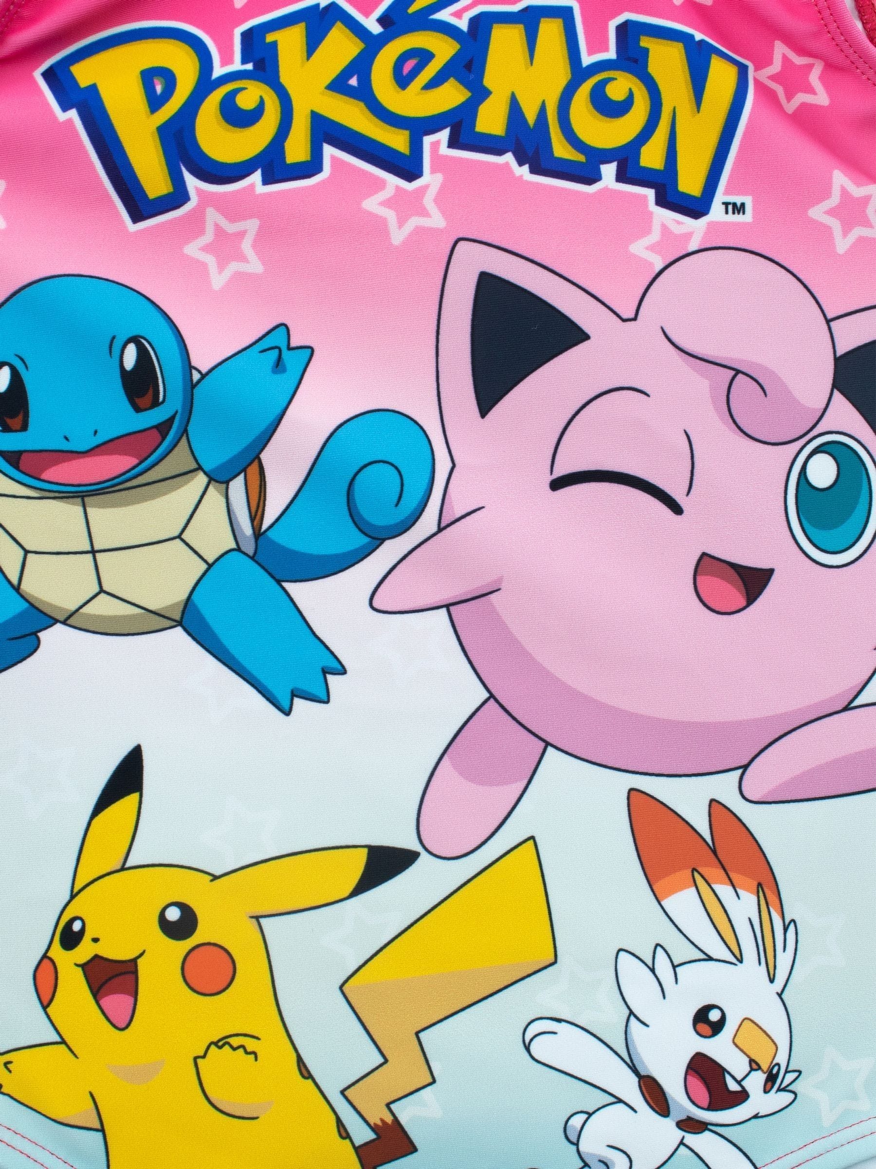Personage Pokemon meisjesbadpak met print en gestrikte bandjes