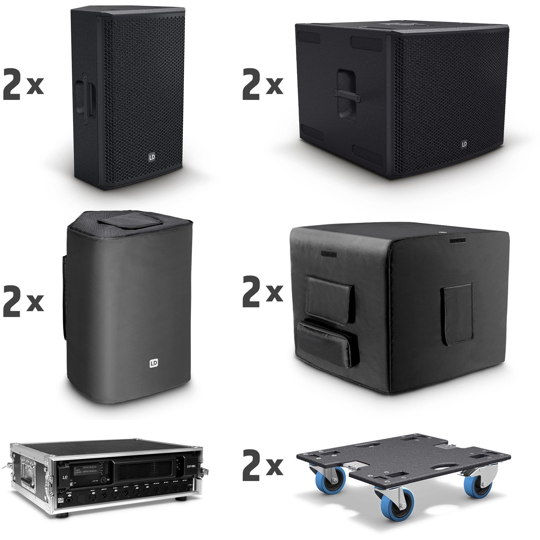 LD Systems STINGER G3 Power Set passieve luidsprekerset 2x 12 inch + 2x 18 inch