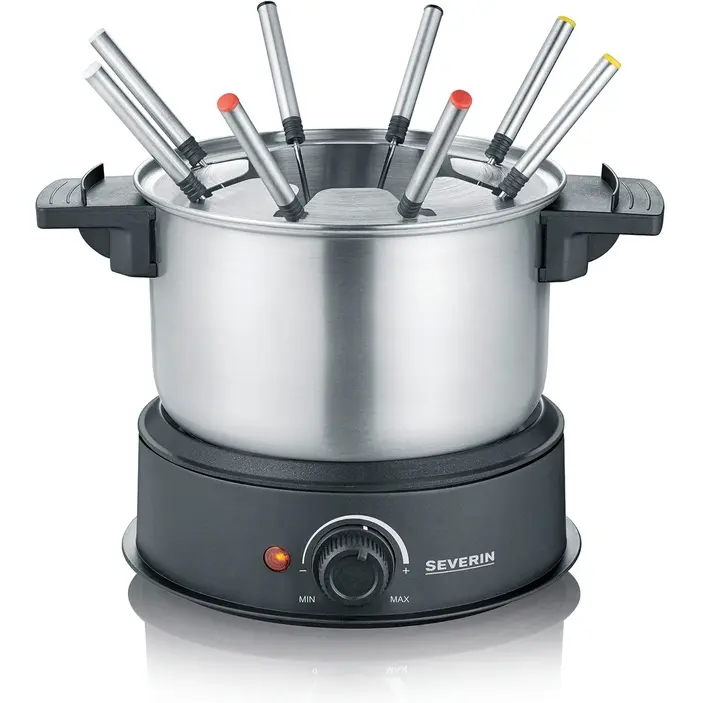 Appareil à fondue FO 2470, acier inoxydable / noir