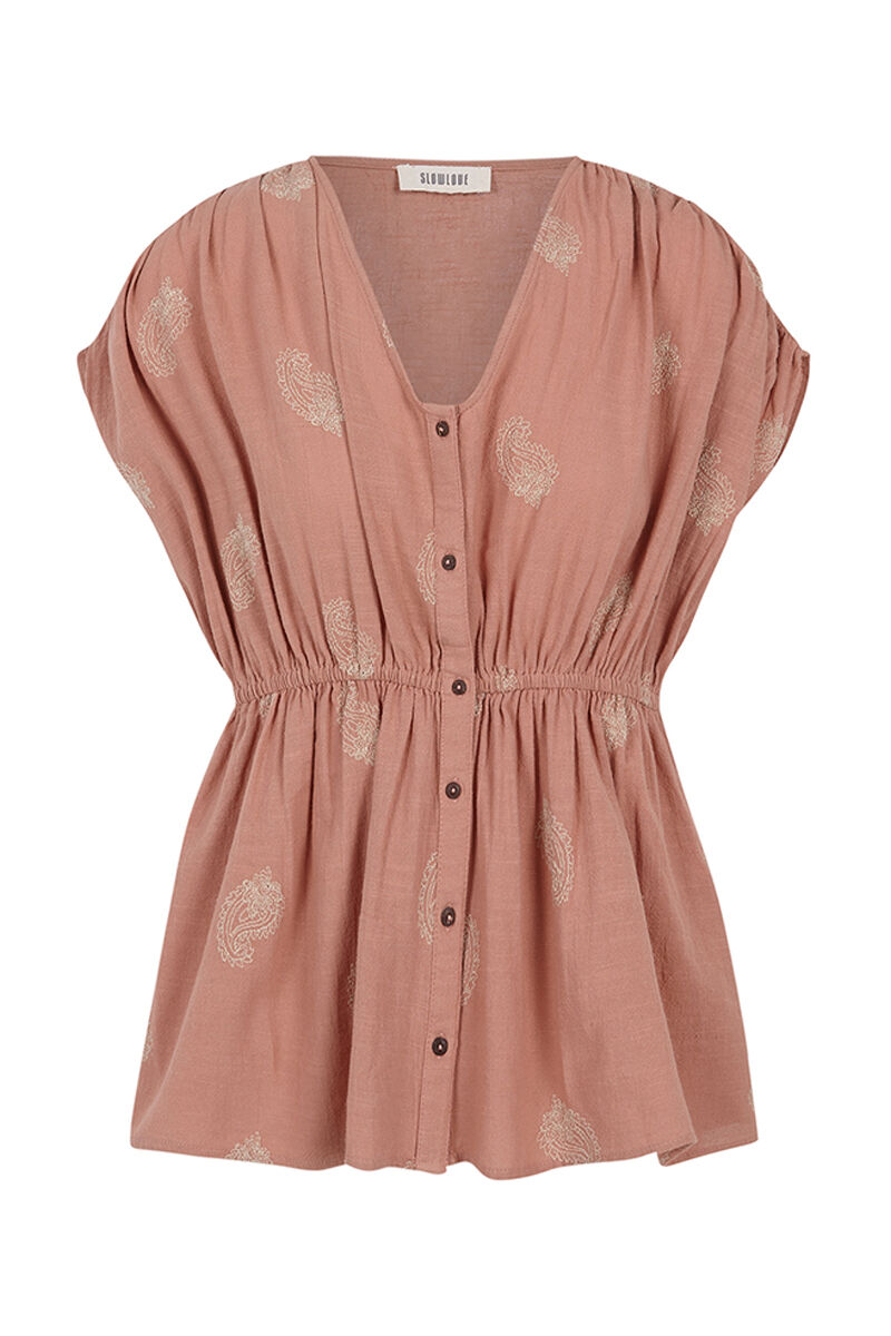Blusa com detalhe contrastante - Rosa