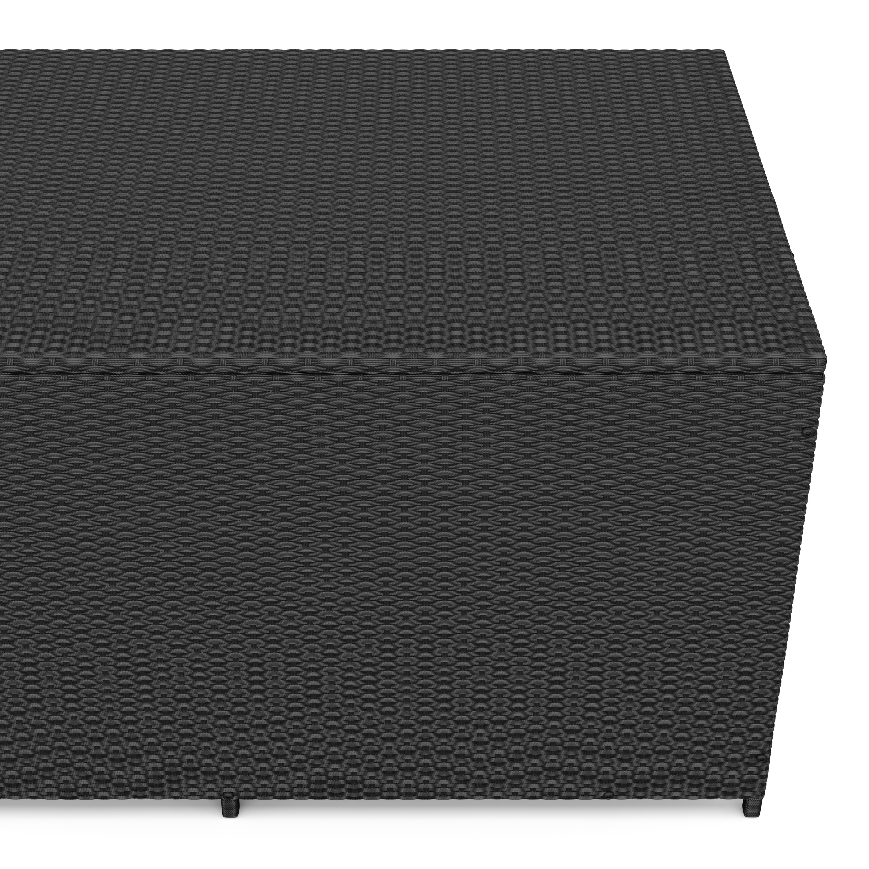 Rattan Kissenbox ZOE 150 x 80 x 85 cm schwarz