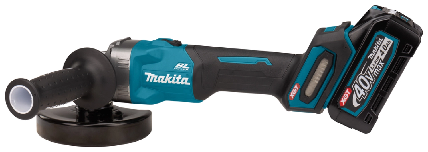 Makita GA008GM201 XGT 40V Max Li-Ion accu haakse slijper set (2x 4,0Ah) in Mbox - 125mm - koolborstelloos