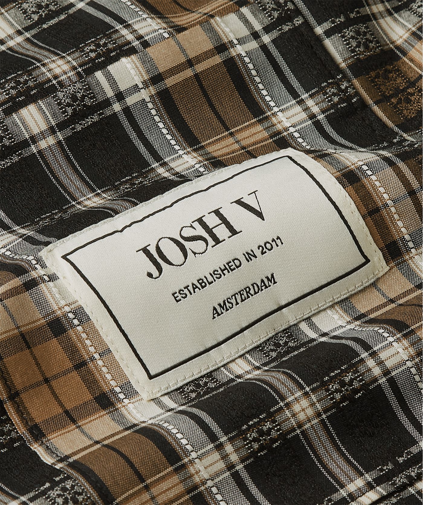 JV-BELLIS oversized blouse met check print - black check