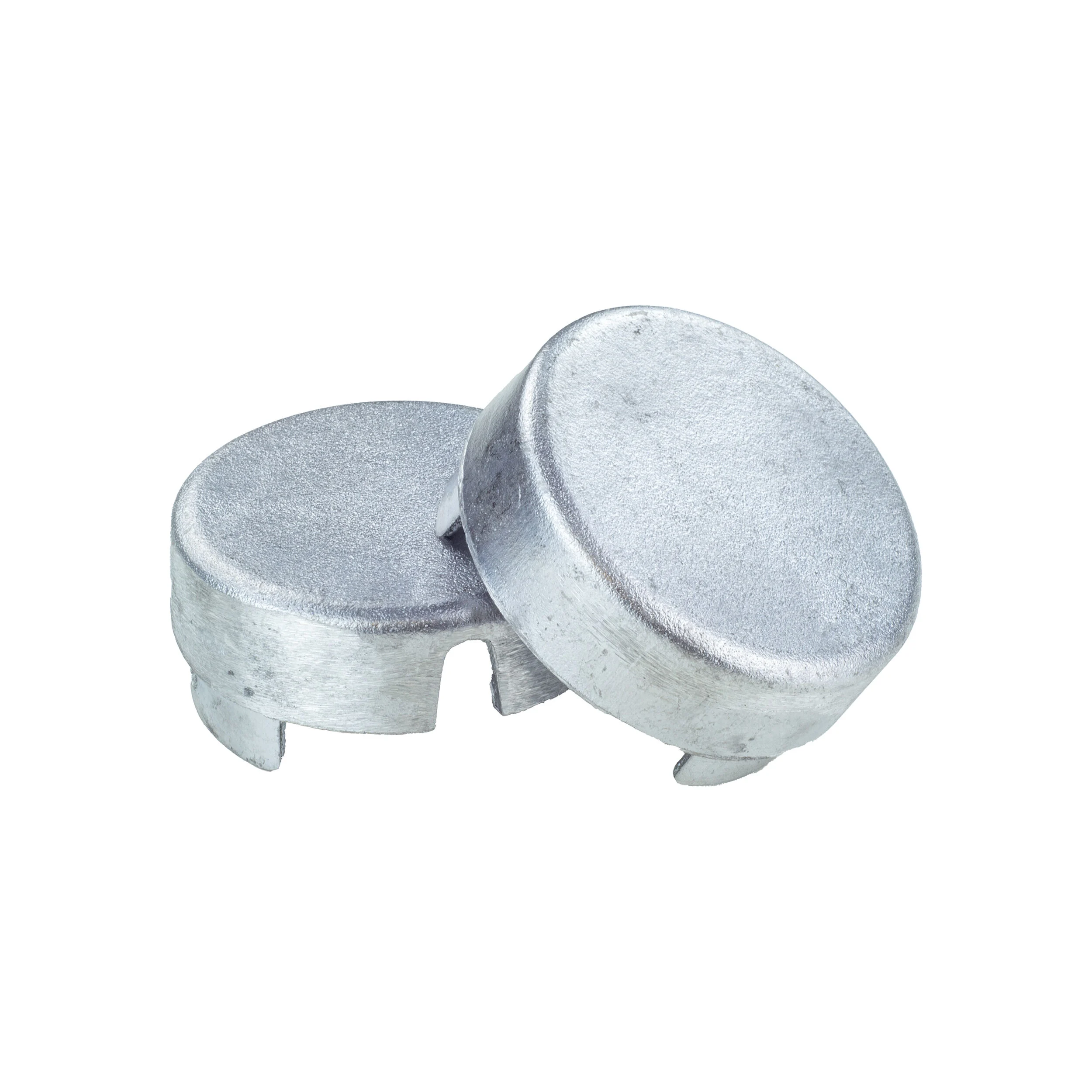 Tegra Deckel F. Tennispfosten Alu, Rund, Paar Accessoires De Court - Argent