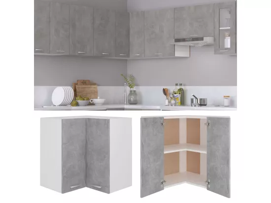 Armoire d'angle suspendue 