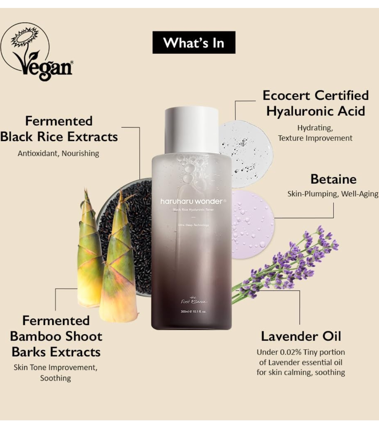 Haruharu Wonder - Tónico facial Black Rice Hyaluronic - 300ml