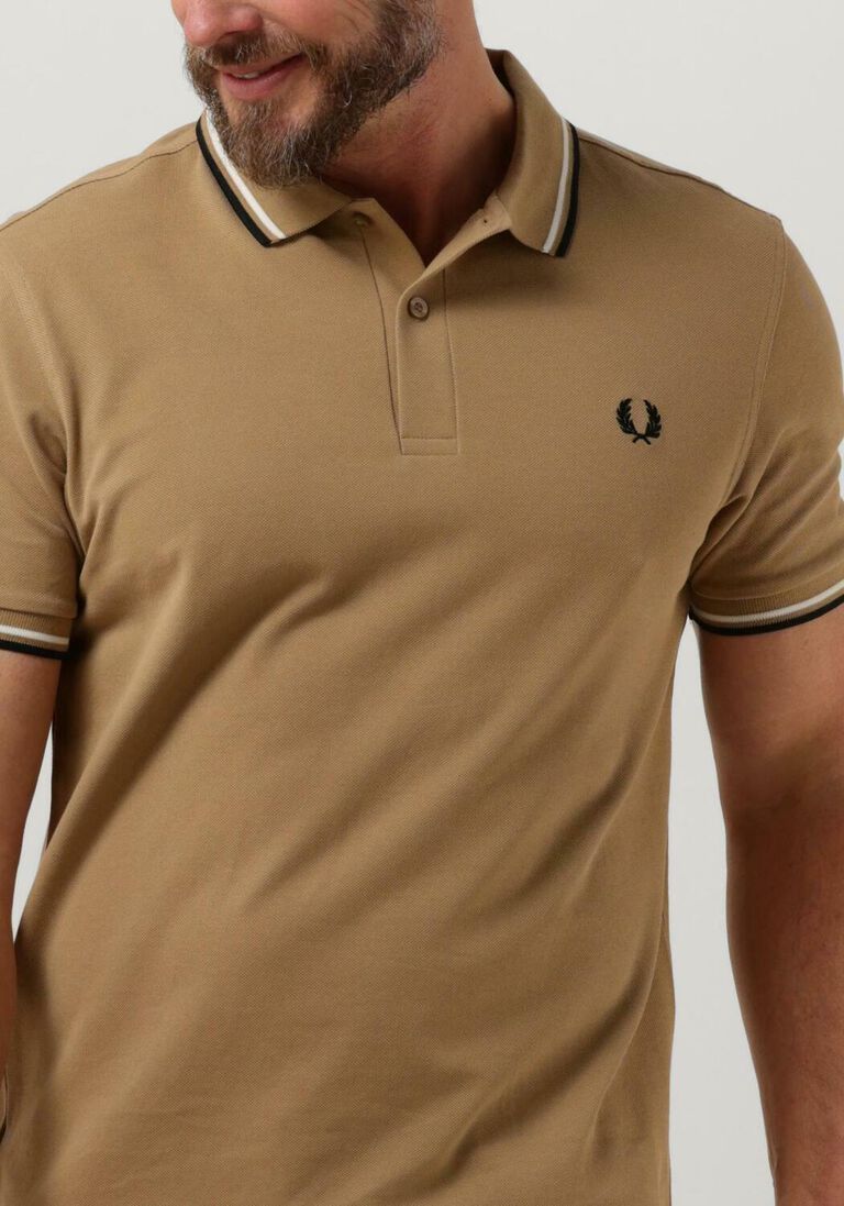 FRED PERRY khaki fred perry polo twin tipped fred perry shirt