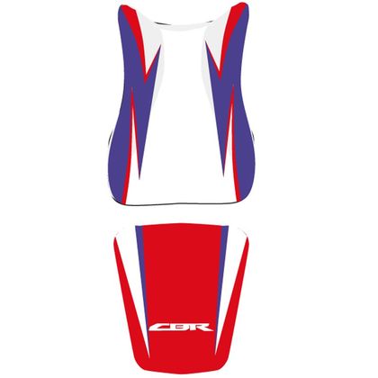 Housse de selle Bagster Rouge/Bleu/Noir/Lettres Blanches et Rouges