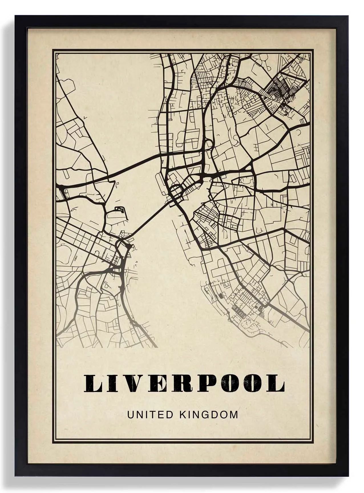 Liverpool Stadt Sepia