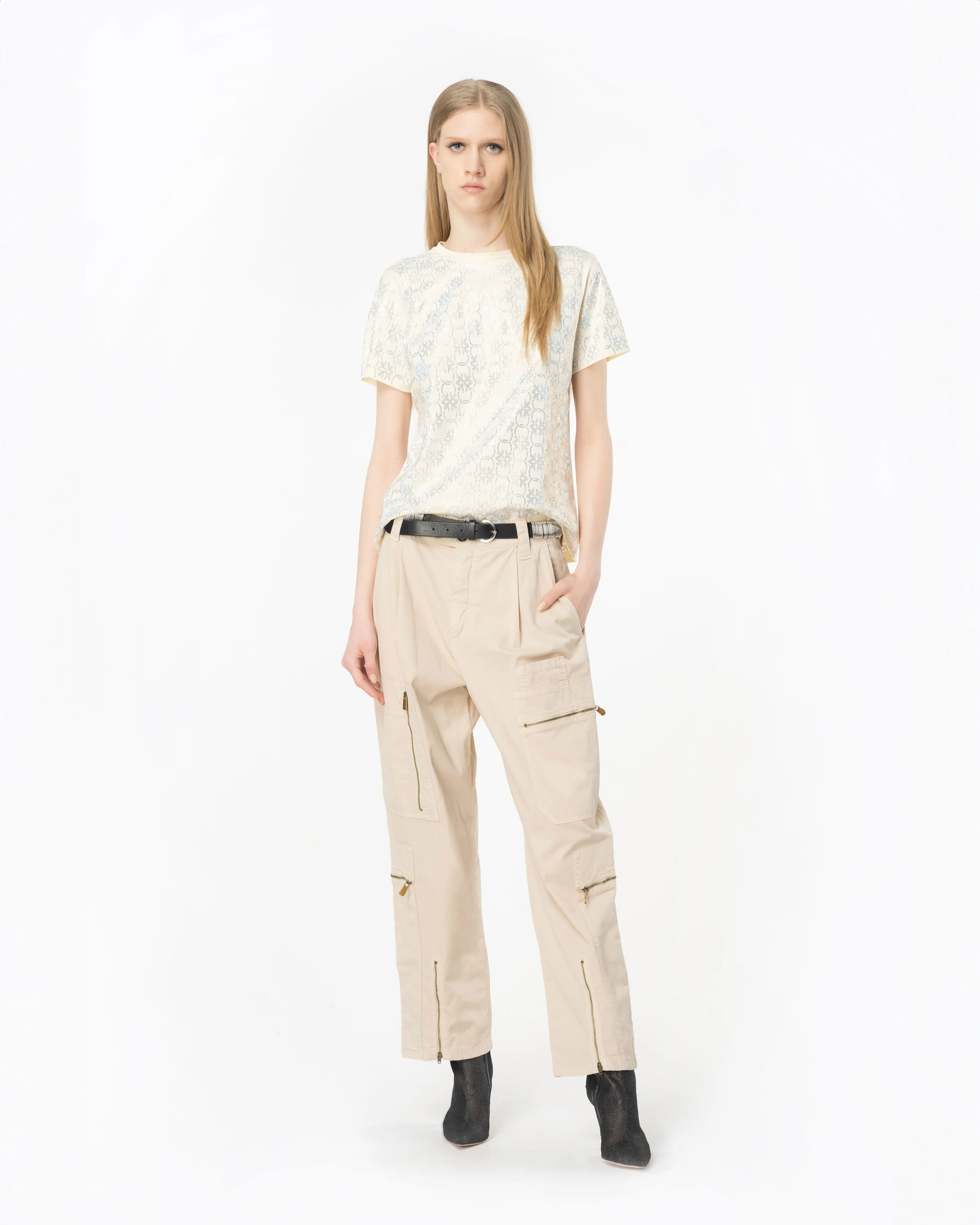 Pantalon multipoche | Beige