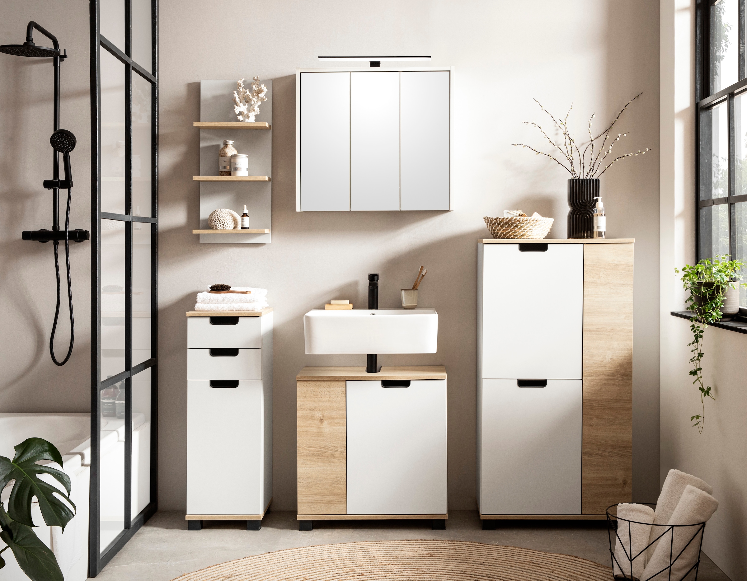 Schildmeyer Stauraumschrank »Emmik, Breite 60 cm, platzsparend, verstellbare Einlegeböden« Made in Germany