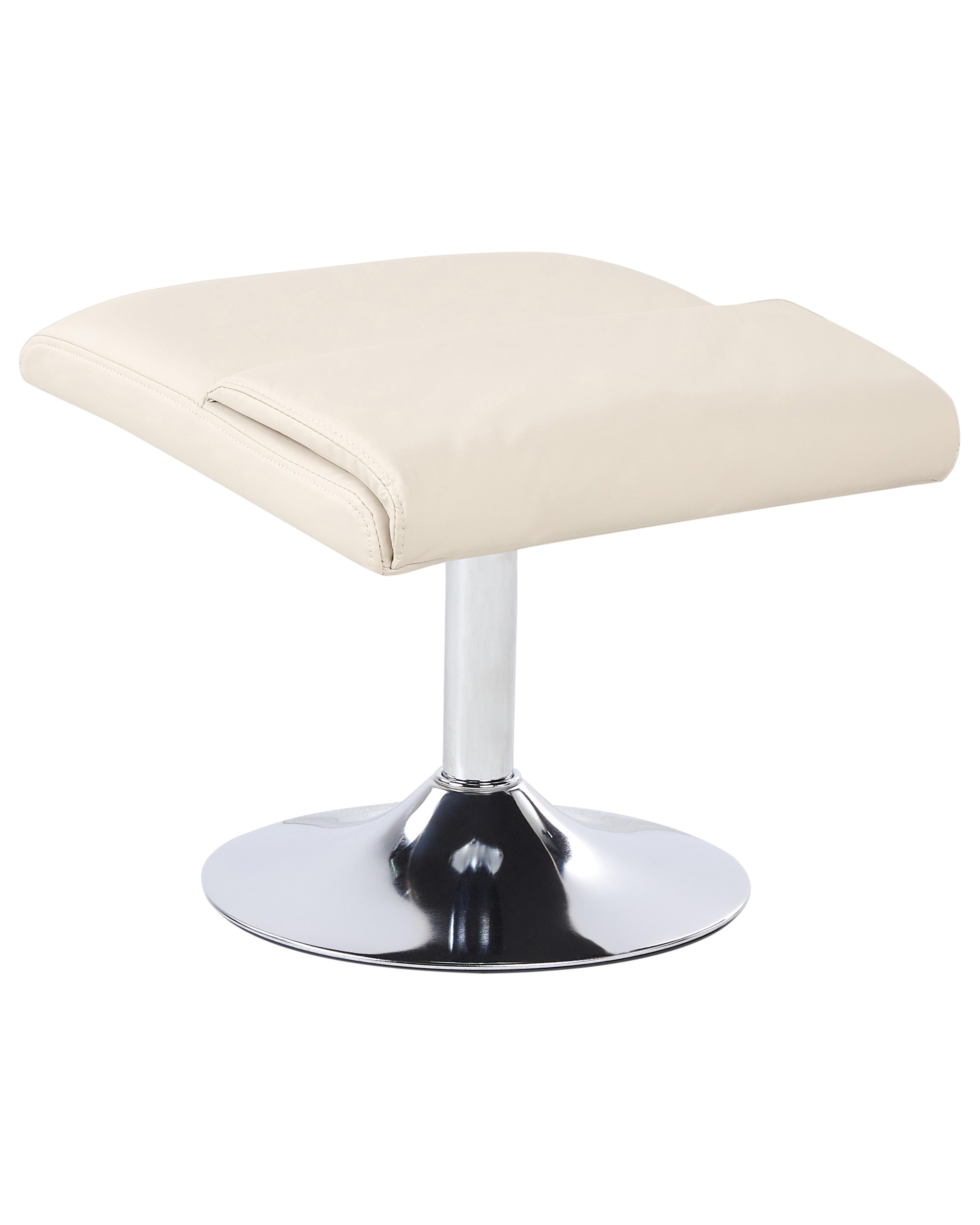 Massagestoel LEGEND met voetenbank Kunstleer Lichtbeige