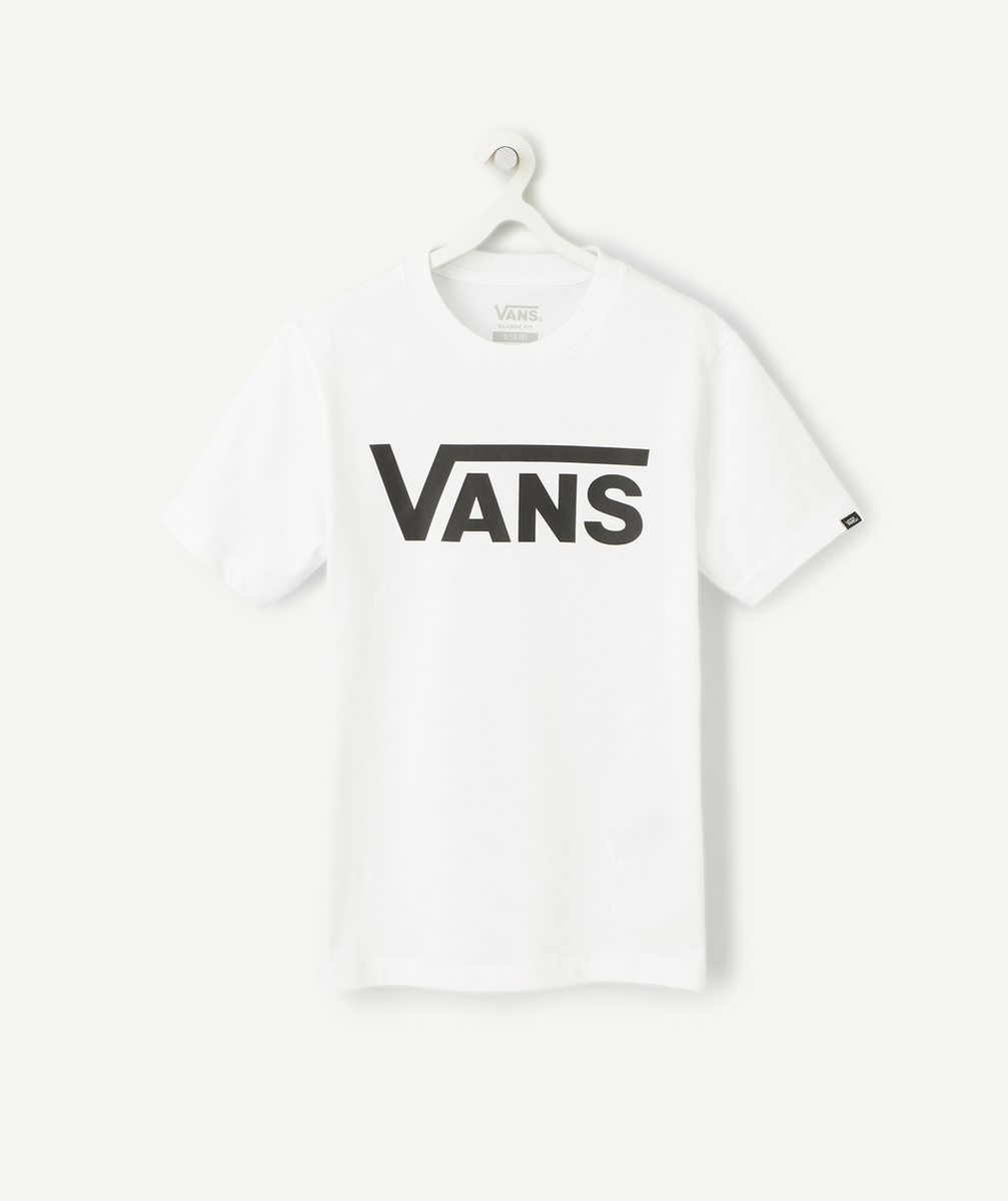 VANST-SHIRT EN COTON BLANC CLASSIC AVEC LOGO NOIR