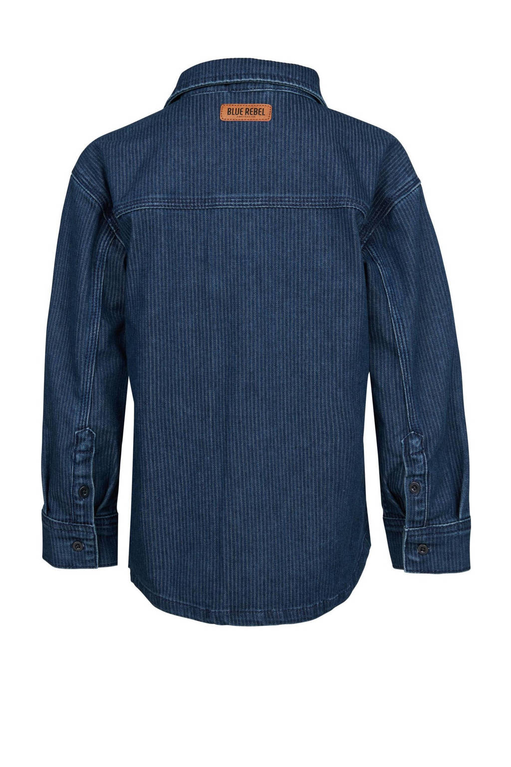 Blue Rebel gestreept denim overhemd Harper indigo stripe denim