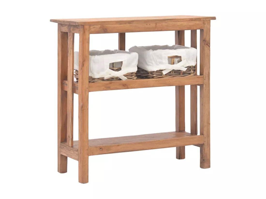 Table console bois d'acajou massif 69x28x70 cm