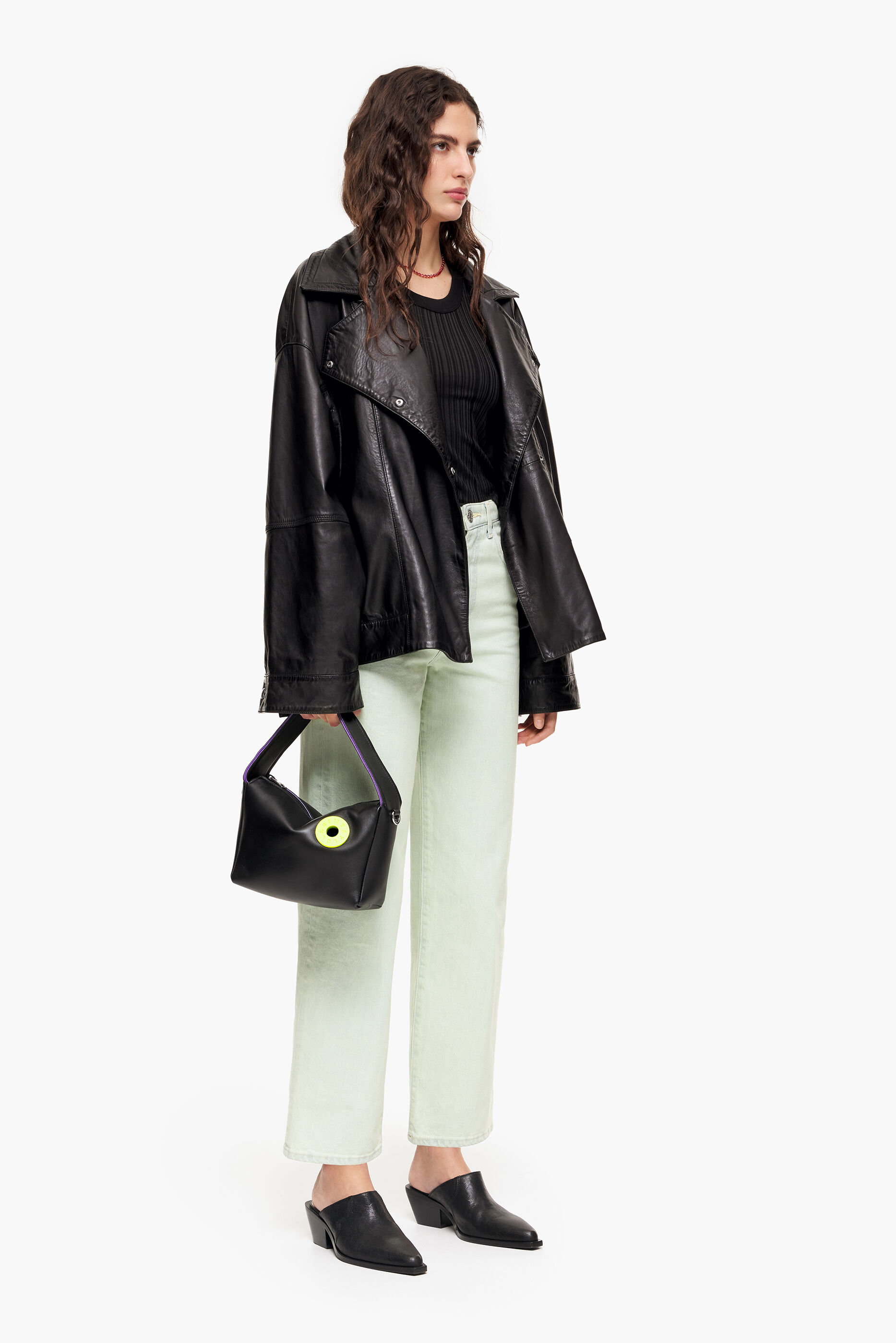 Calça Jeans Reta Cropped - Verde Menta