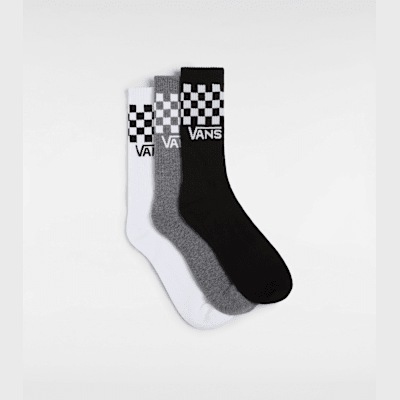 Vans Socken »CLASSIC CHECK CREW« 3 Paar tlg. für Kids, dreierpack, elastische Passform, bequemer Materialmix