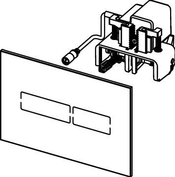 Tece - Lux Mini - Bedieningsplaat - Glas Wit - Elektronisch Touch-bediening