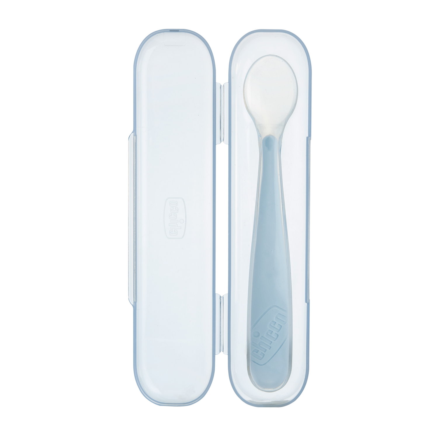CHICCO Fütterlöffel<br>1 Stück, aus weichem Silikon Grey with case 6m+
