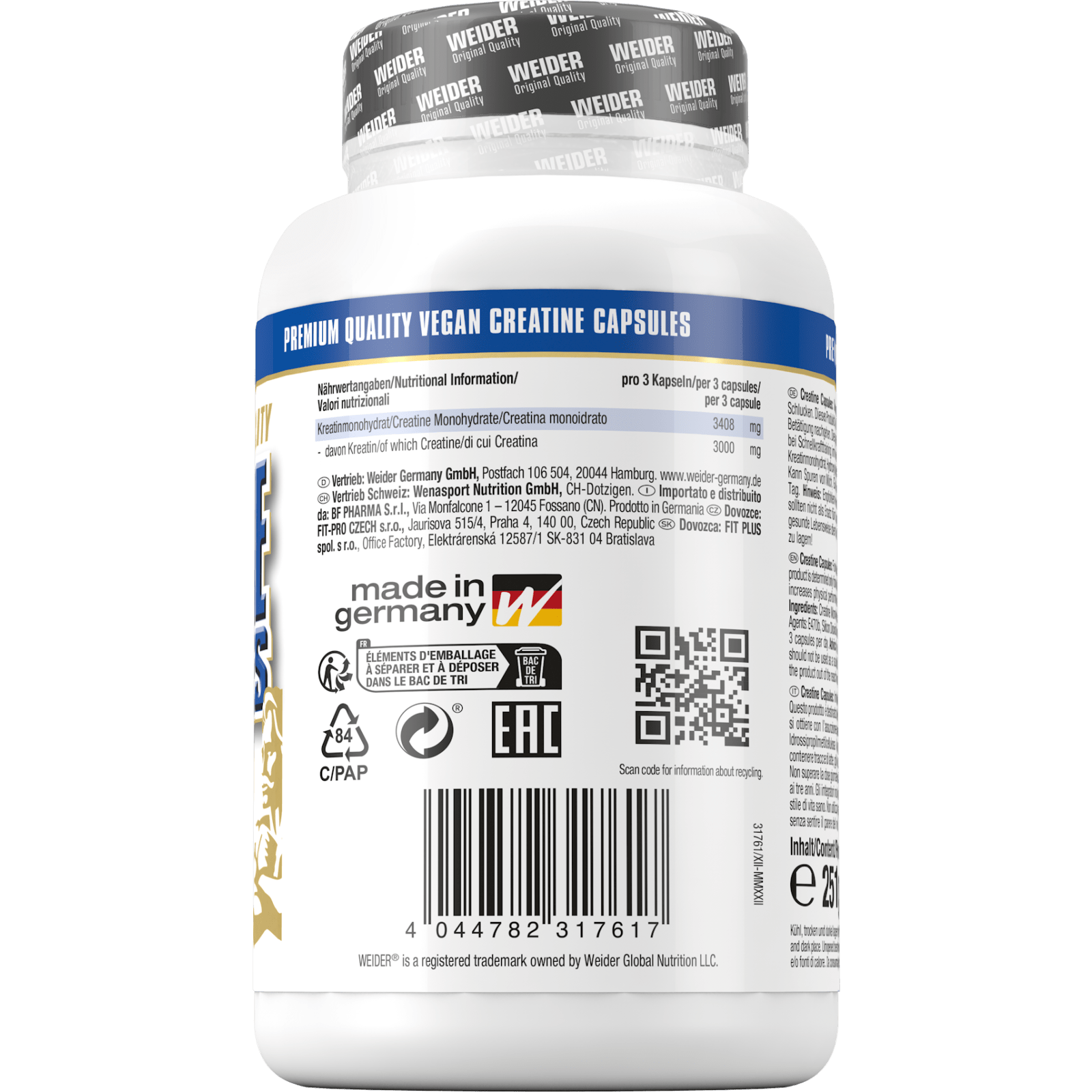 Pure Creatine Capsules (200 Kapseln)