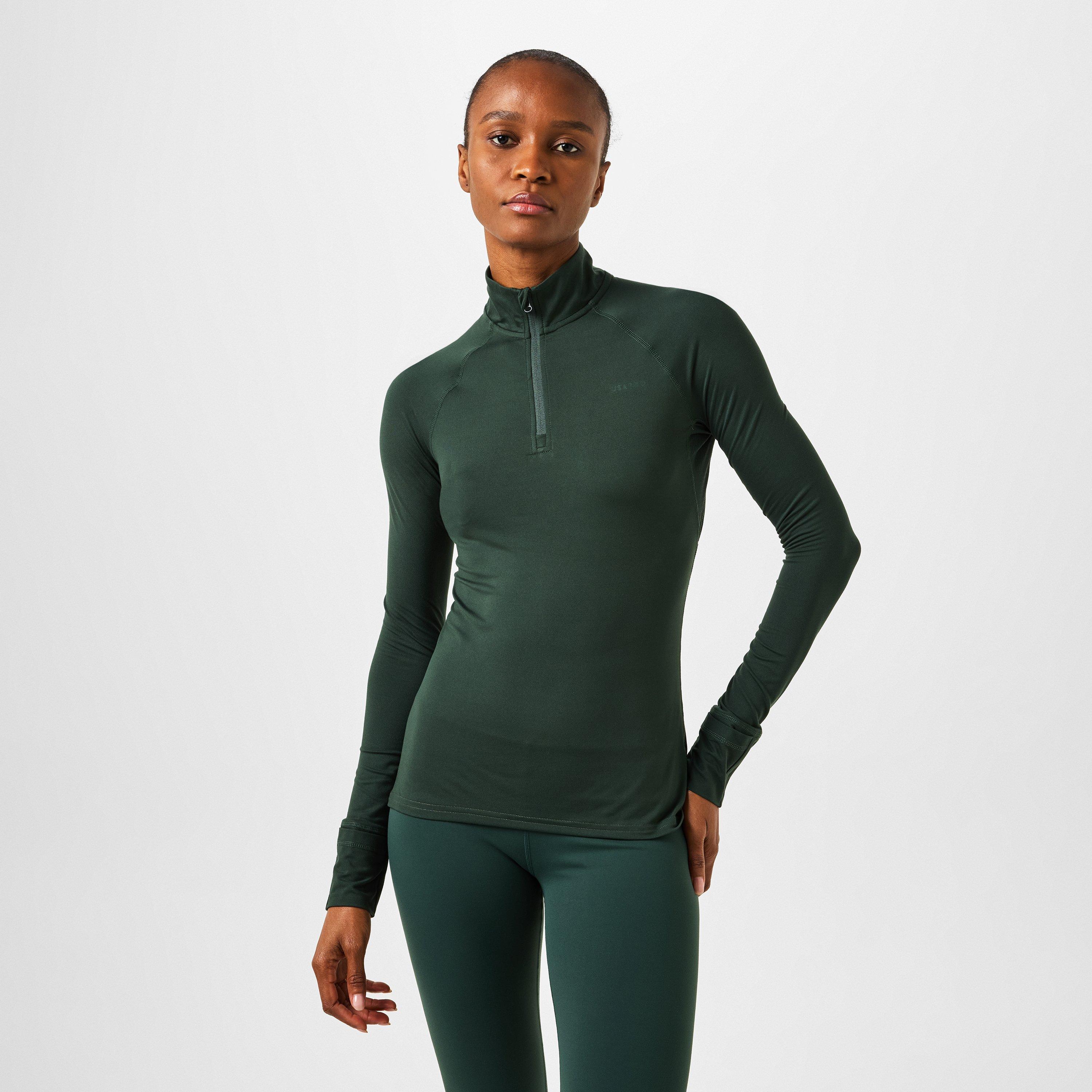 USA Pro Long Sleeve Quarter Zip Top Womens