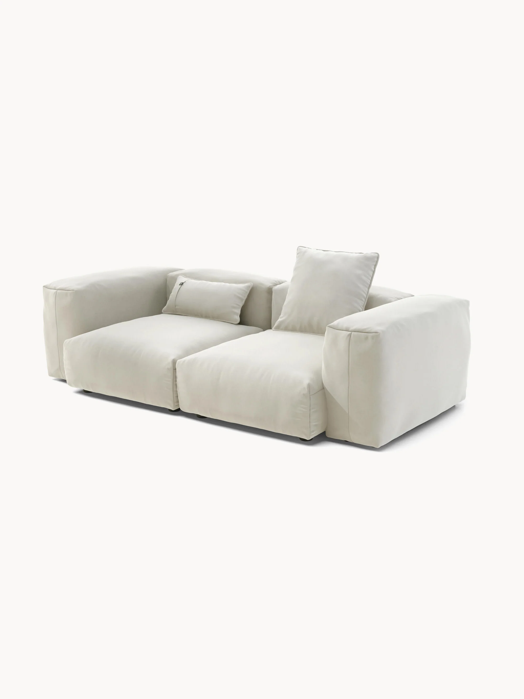 Fluwelen modulaire bank Vetsak (2-zits)