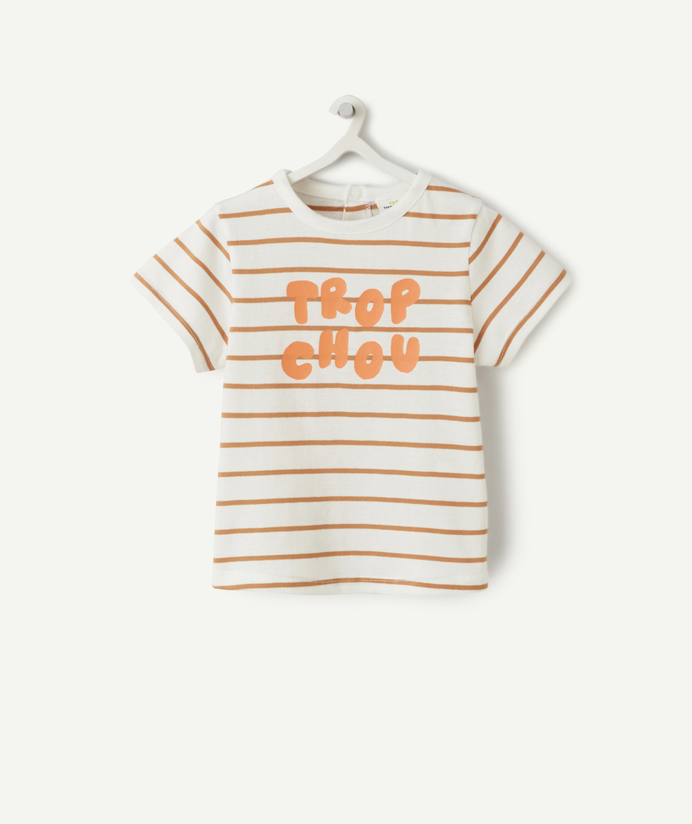 t-shirt manches courtes bébé garçon en coton bio trop chou