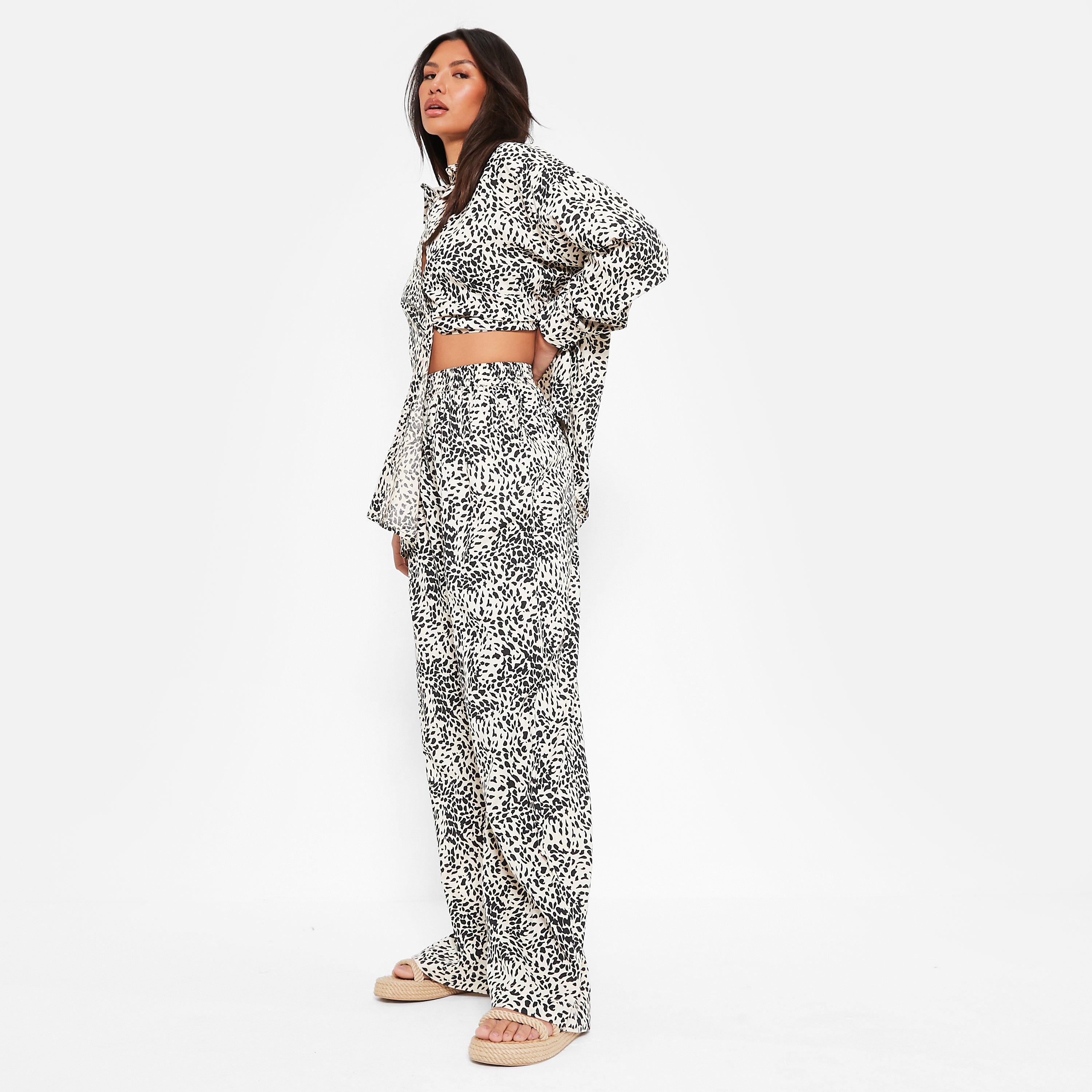I Saw It First ISAWITFIRST Co Ord Woven Wide Leg Trousers